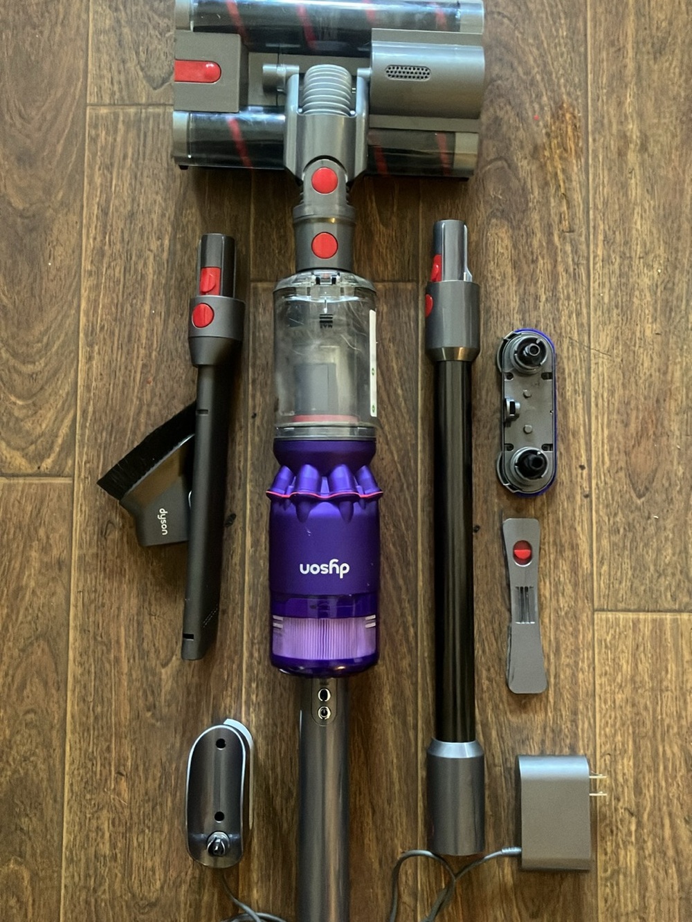 Dyson Purple and Gray Cordless Stick Vacuum Parts and Attachments